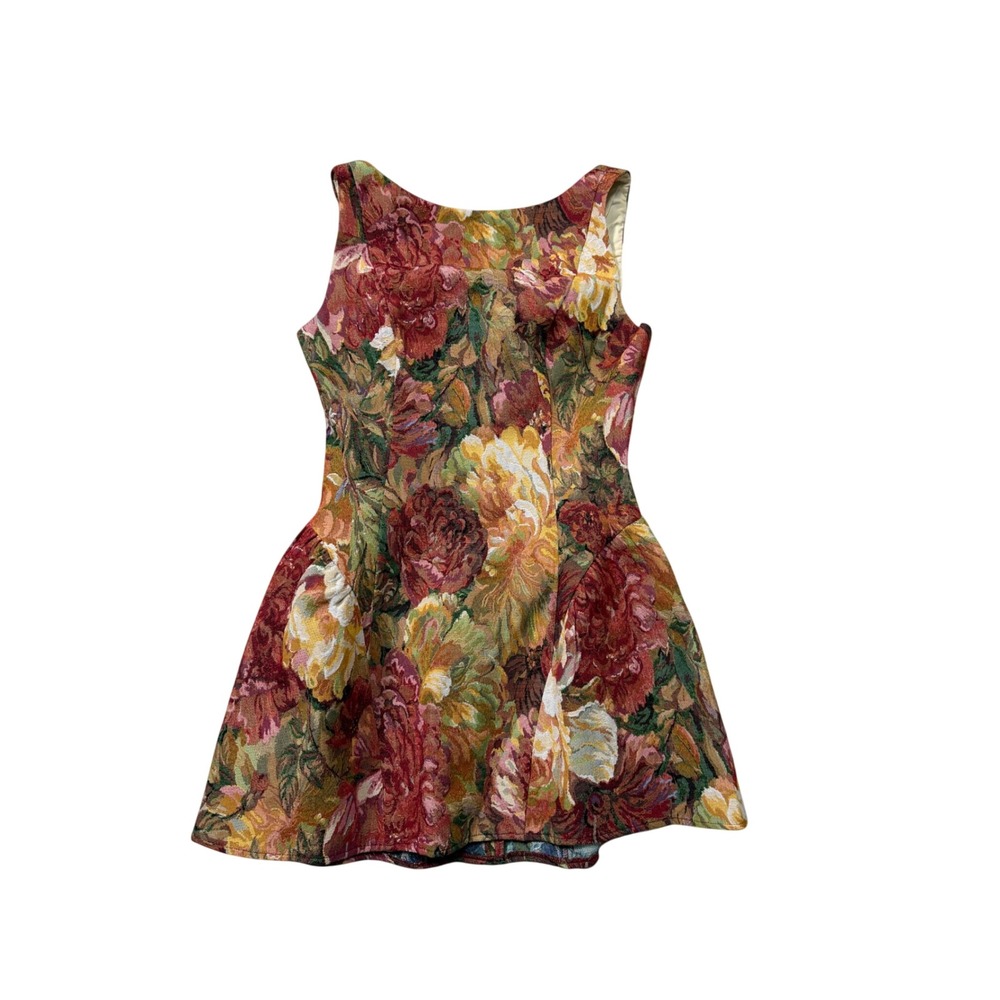 Fashion Nova Floral Tapestry Mini Dress M NWT Fit Flare A Line Cottagecore